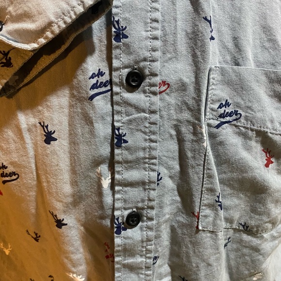 Oh Deer ✅ H&M Lt. Blue LS Shirt - Picture 5 of 5